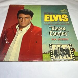 Rare ELVIS PRESLEY Kissin' Cousins Original 1964 RCA Mono LP‎ Silver Lettering